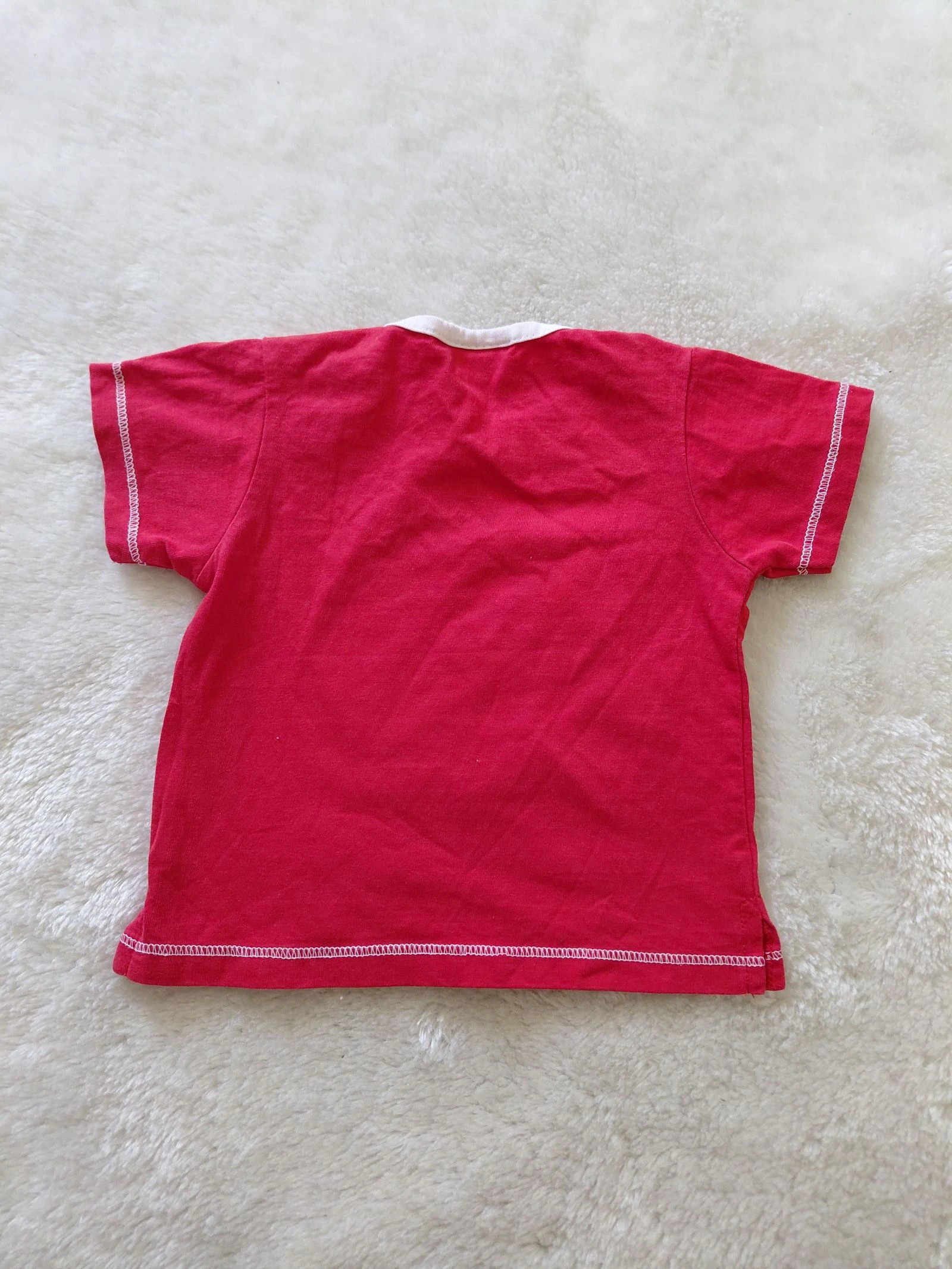 Rode pikouic T-shirt met korte mouwen 6 maanden – photo 3